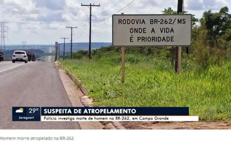 Polícia investiga morte às margens da BR-262 entre Campo Grande e Ribas