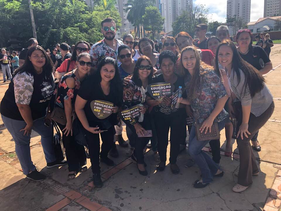 Professores de Ribas protestaram na capital contra a Reforma da Previdência