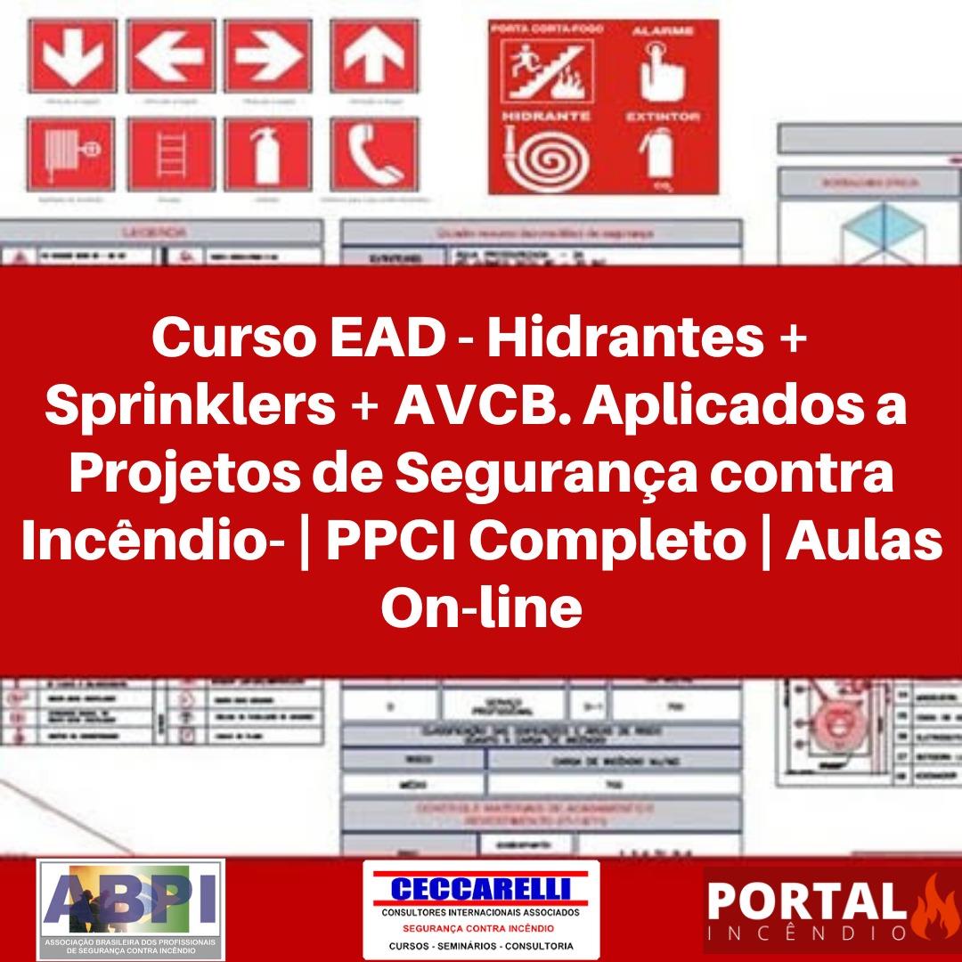 Curso Hidrantes + Sprinklers + AVCB - Projetos de Segurança contra Incêndio- Completo | PPCI Completo | EAD