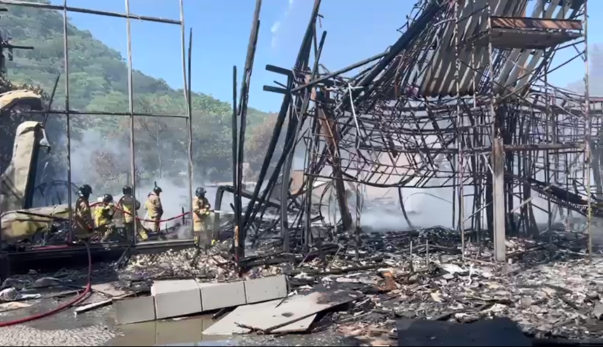 Incêndio atinge área dos Estúdios Globo, no Rio de Janeiro - Projac