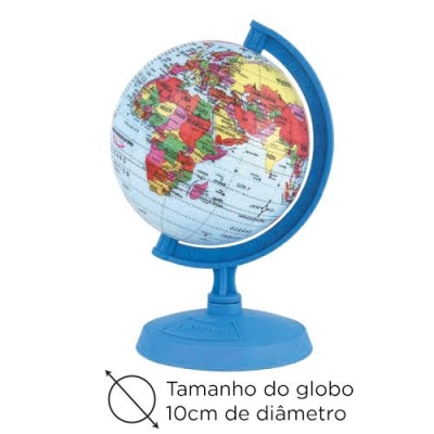 Globo Mapa Mundi Mini Baby - 10cm Cód: 3123