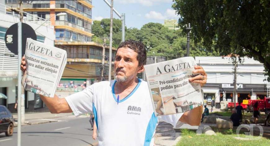 Jornaleiro mais antigo de Cuiabá comemora 52 anos de profissão