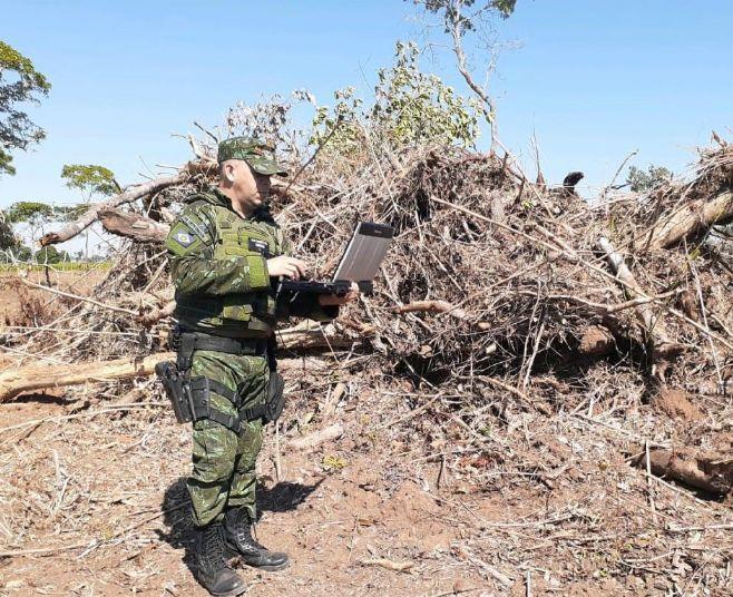 Cáceres - Batalhão Ambiental identifica 144 hectares de área desmatada