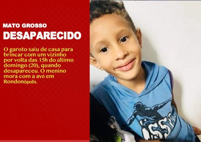 Rondonópolis - Criança de 7 anos está desaparecida há quatro dias e família pede ajuda e reforço nas buscas