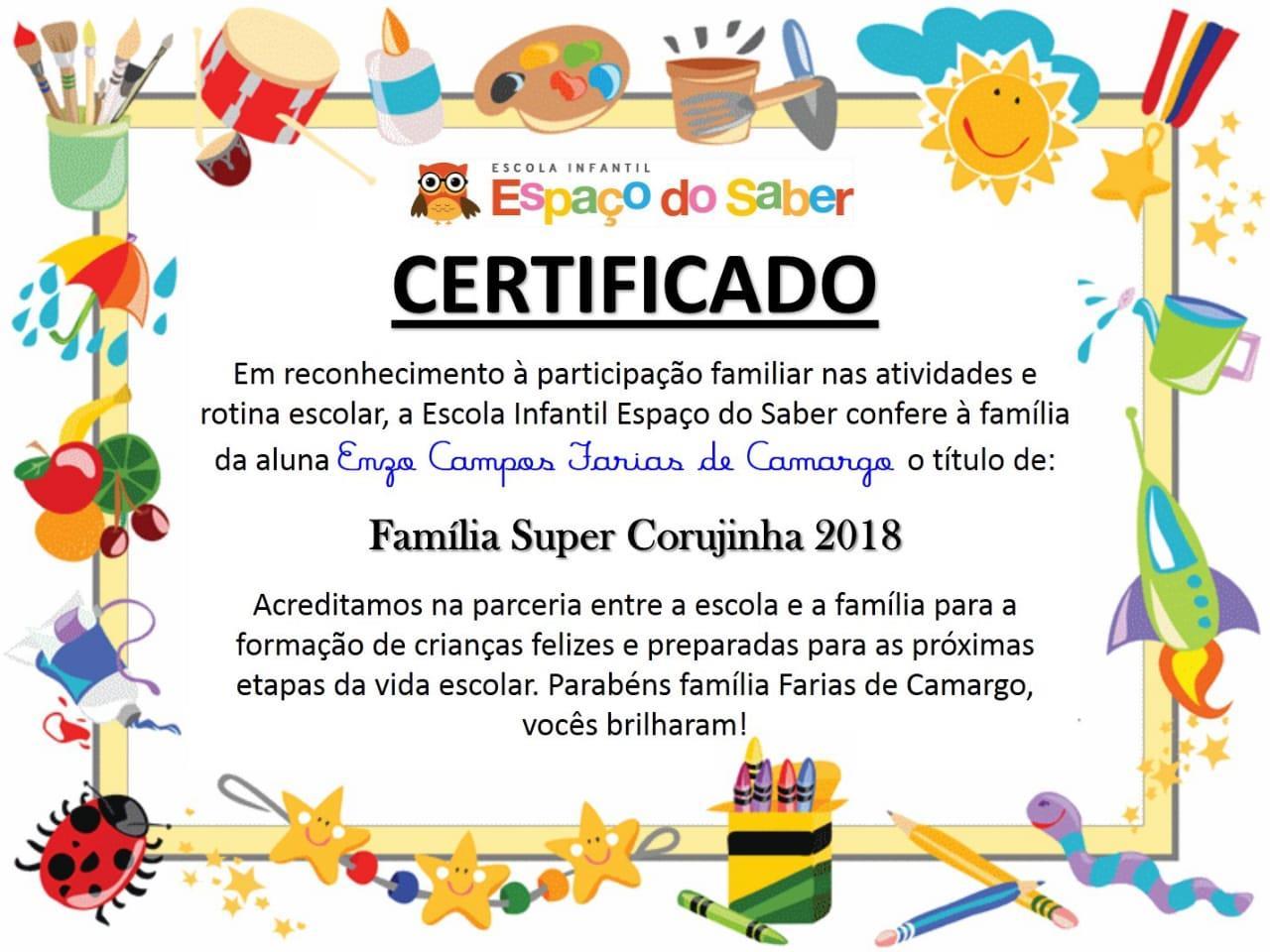 Premiação Família Super Corujinha 2018!