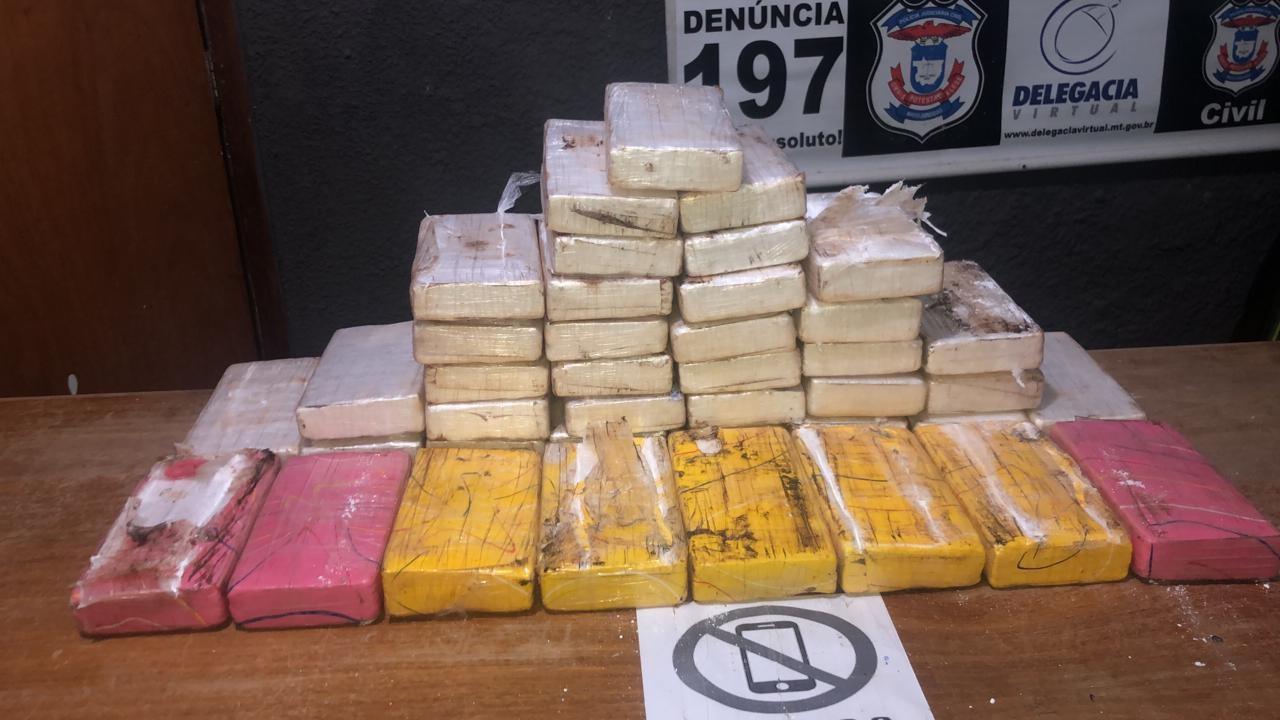 Polícia Civil prende traficante com 40 tabletes de cocaína em estrada de Chapada dos Guimarães