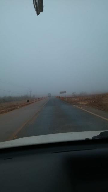 Chapada amanhece coberta por neblina; madrugada foi gelada, com 12 graus