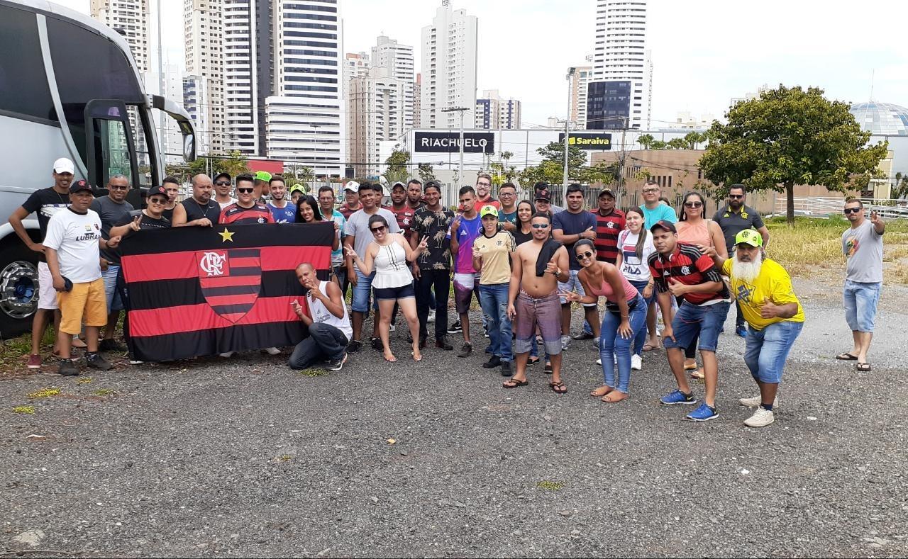 Torcedores de Barra do Garças invadem Goiânia para ver o Flamengo contra o Goiás nesta quinta