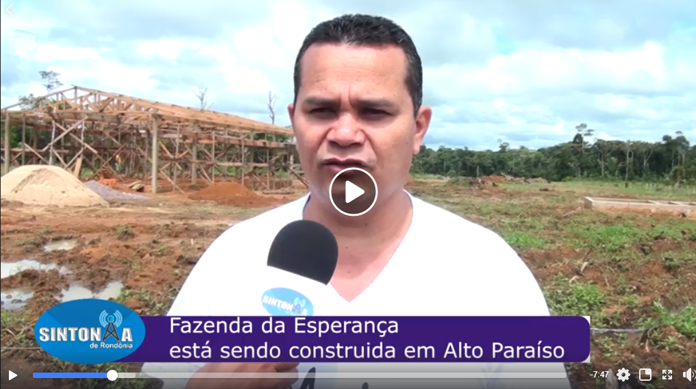 Fazenda da Esperança está sendo construída em Alto Paraíso - Rondônia.