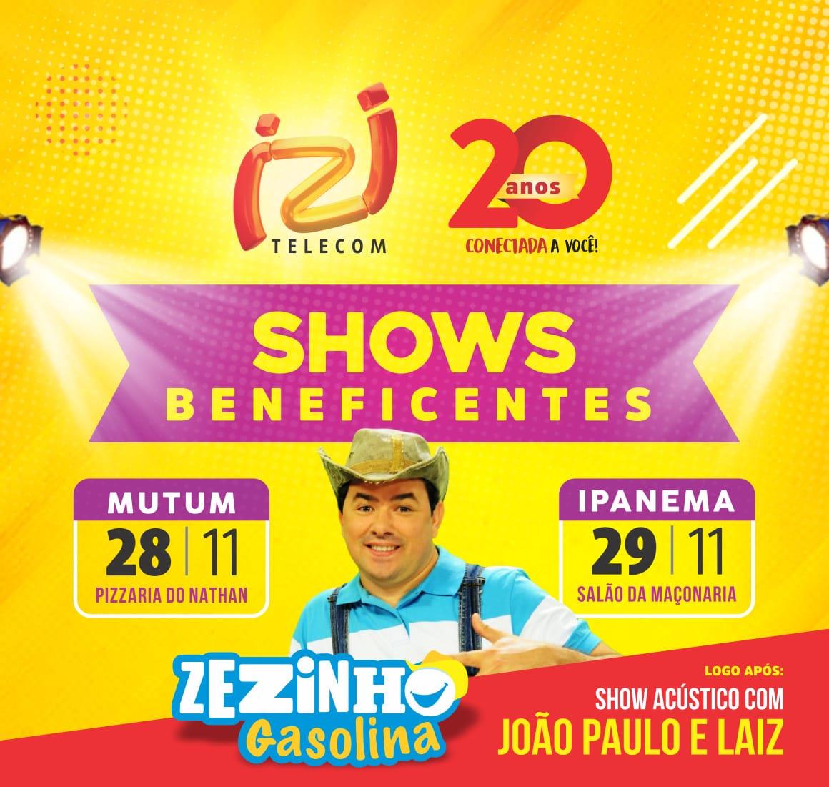 Izi Telecom realiza show beneficente em comemoração ao seus 20 anos