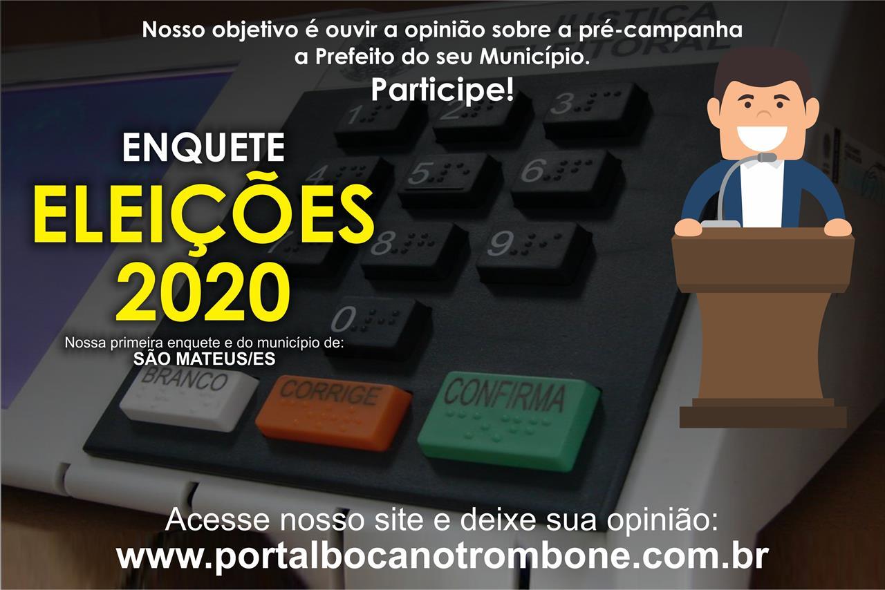 ENQUETE ELEIÇÕES 2020: Se as Eleições Municipais fossem hoje, em quem você votaria para Prefeito(a) do seu município?