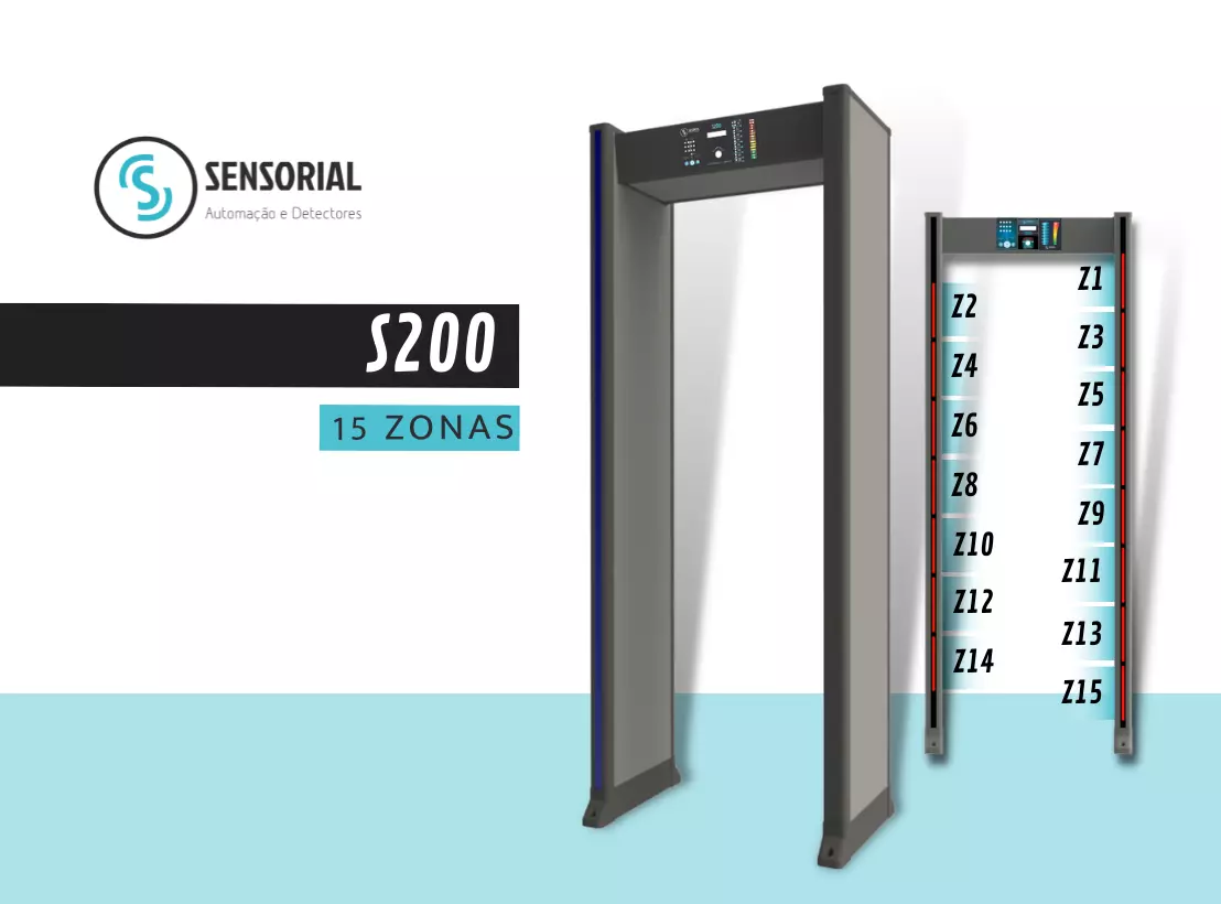 S200 - 15 ZONAS | Portal Detector de Metais