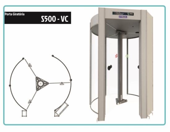 S500-VC | Porta Giratória com Detector de Metais