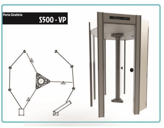 S500-VP | Porta Giratória com Detector de Metais