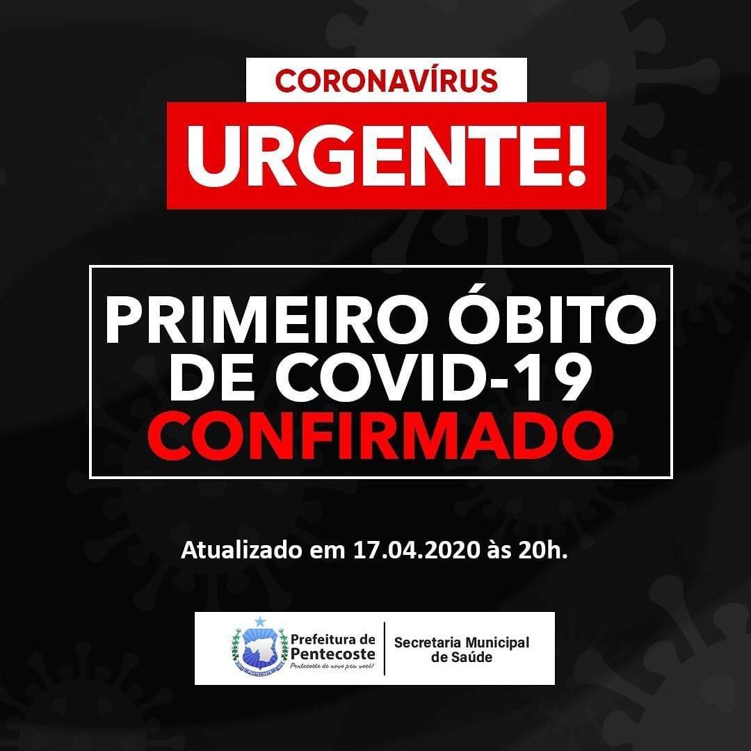 Confirmado primeiro óbito por covid-19 em Pentecoste