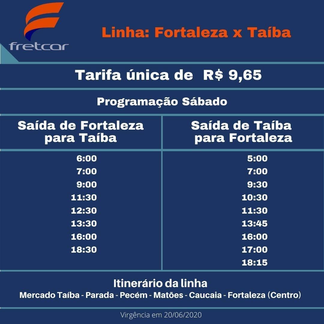 Fretcar anuncia neste sábado(20) nova programação das linhas do Pecém, Taiba e SGA