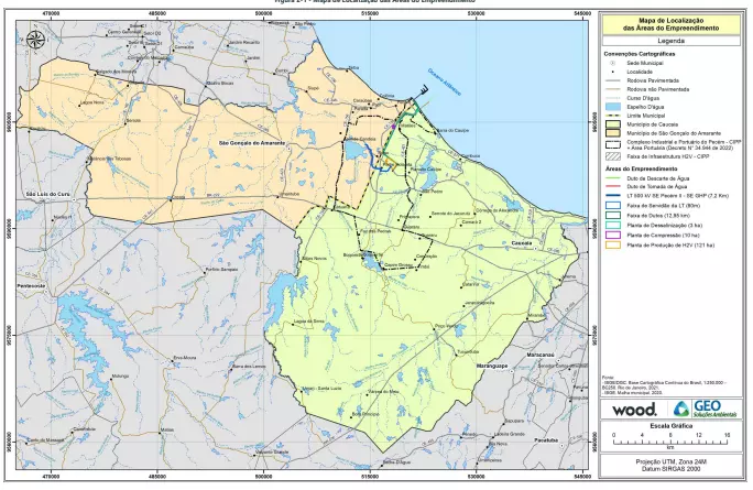 Projeto da usina de hidrogênio verde da Fortescue no Ceará