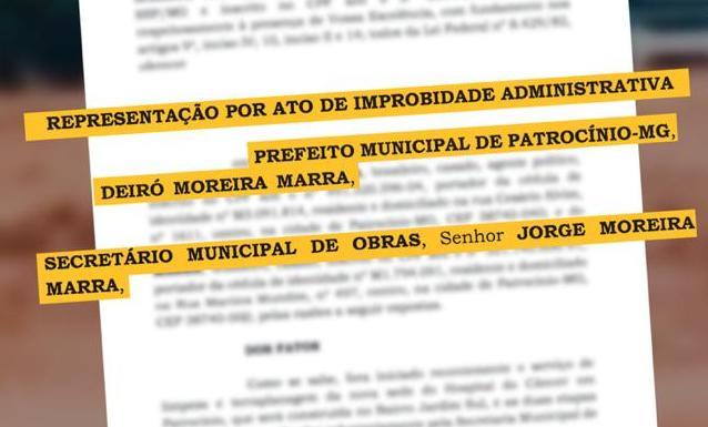 Ministério Público recebe representação por ato de improbidade administrativa contra Prefeito e secretário de obras