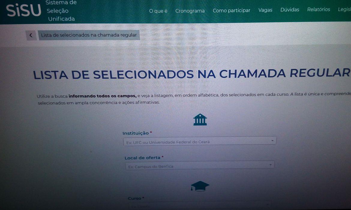 Matrícula dos aprovados na primeira chamada do Sisu começou hoje