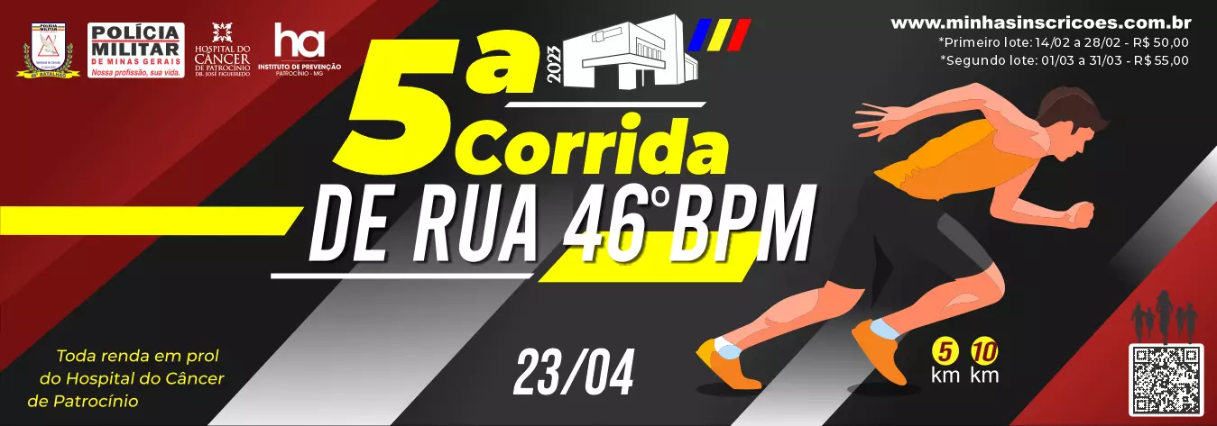 Em comemoração ao seu 16º aniversário 46º BPM irá promover a  5ª Corrida de Rua