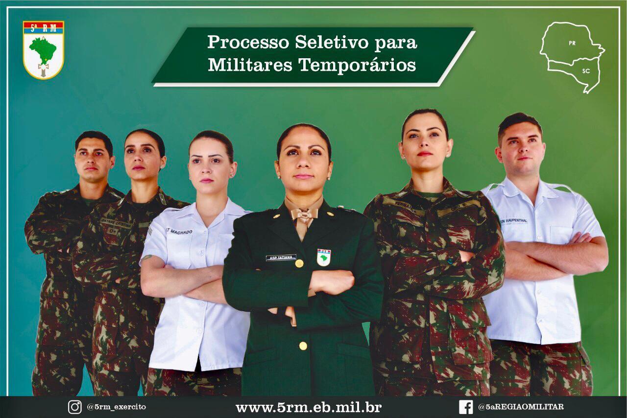 Abre processo seletivo para militares temporários