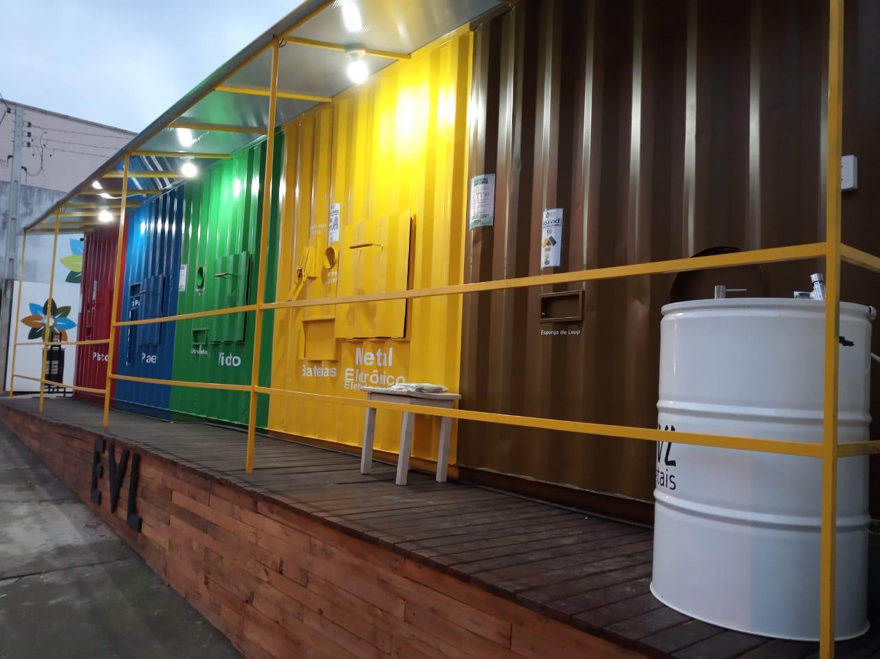 Containers para descarte voluntário de materiais recicláveis são inaugurados em Rio Negro