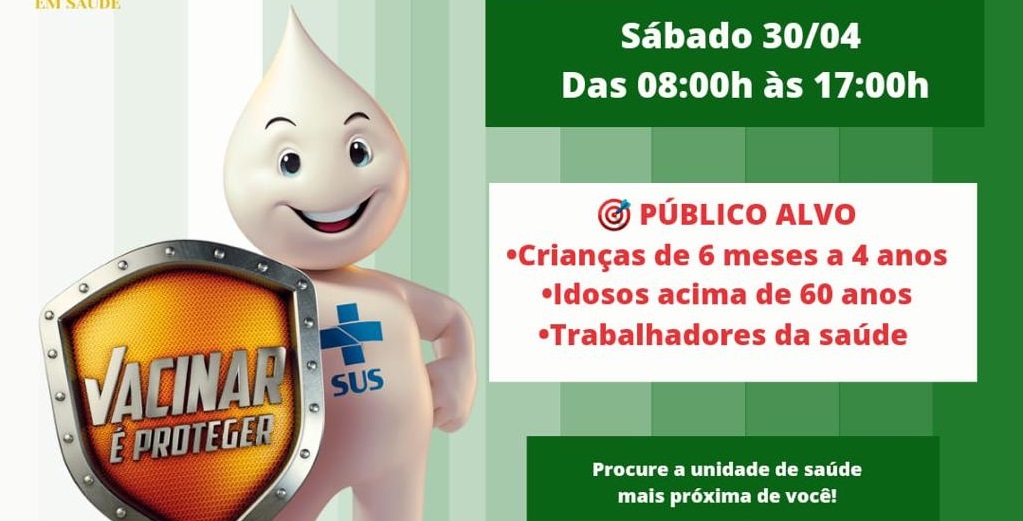 Sábado tem Dia D de vacinação contra a Gripe e Sarampo em Rio Negro