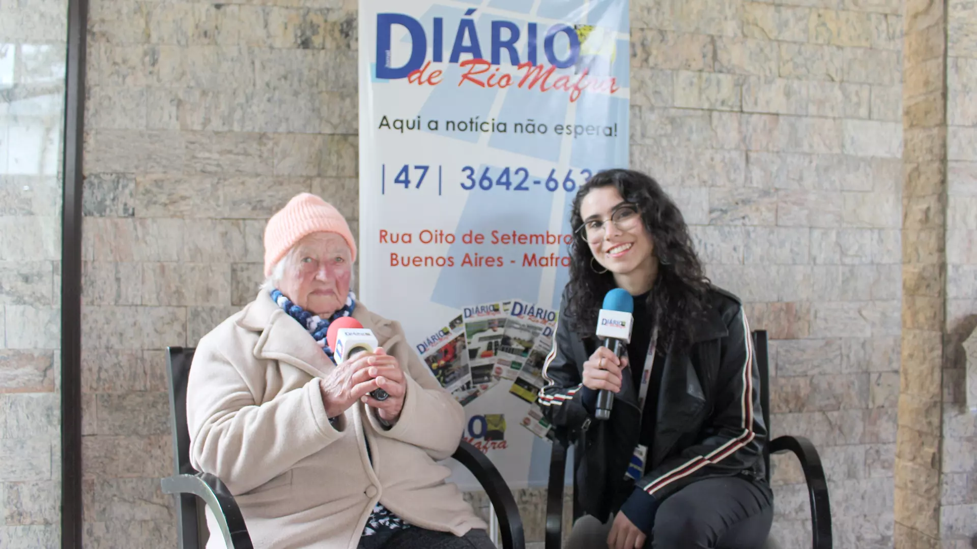 Entrevista com a idosa de 100 anos, Thereza Schafachek, em comemoração aos 105 anos de Mafra