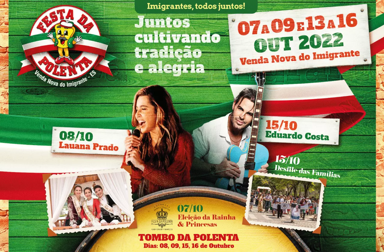 LAUANA PRADO E EDUARDO COSTA VÃO AGITAR FESTA DA POLENTA!