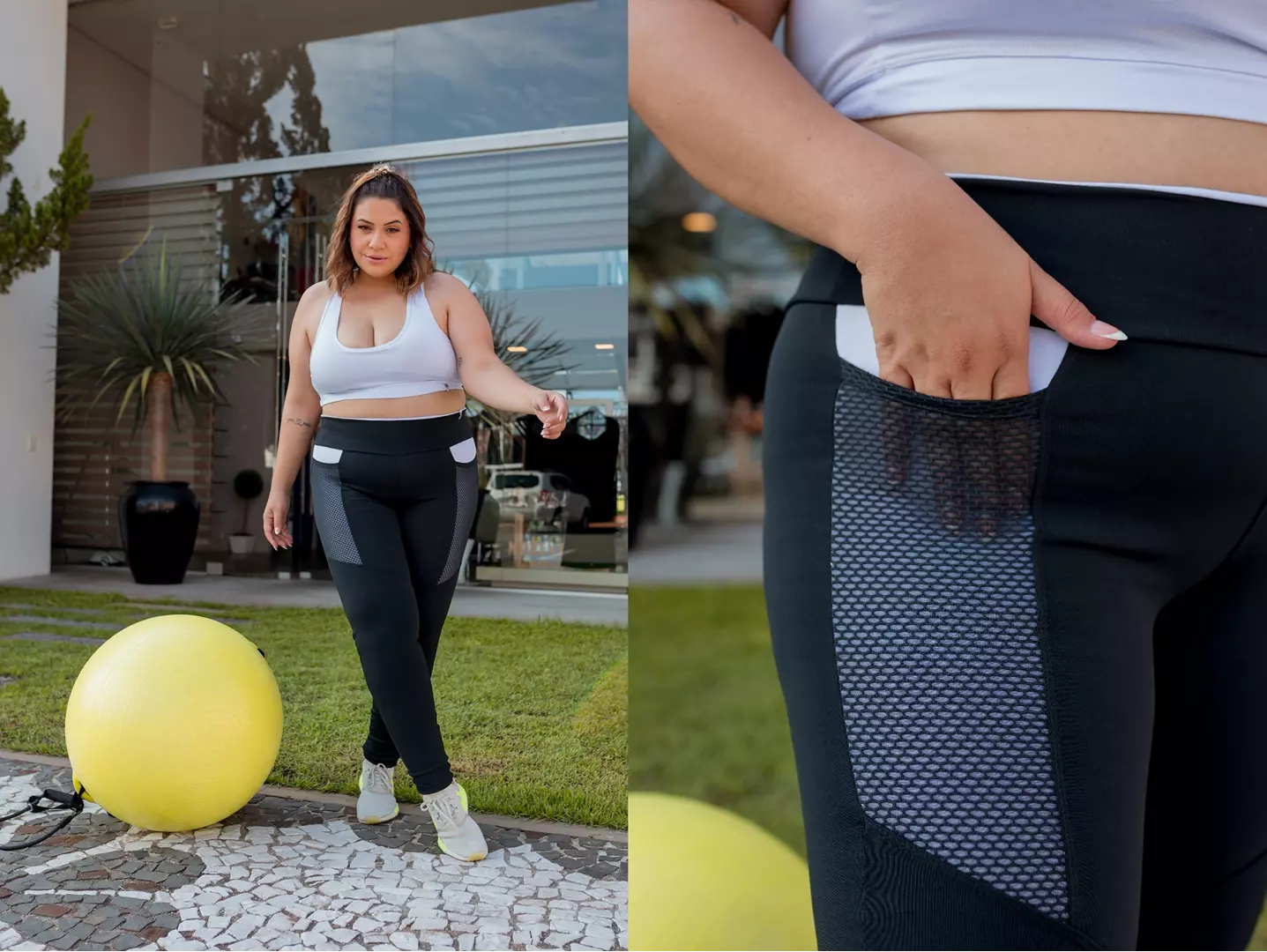 Calça Legging Bolso - Ah64 PLUS SIZE