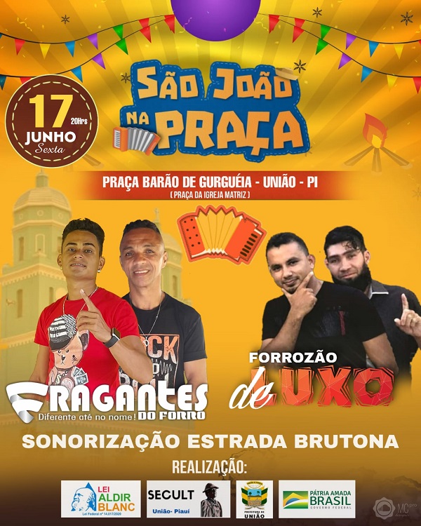 Sexta Cultural: Projeto realiza “São João na Praça” nesta sexta-feira (17)