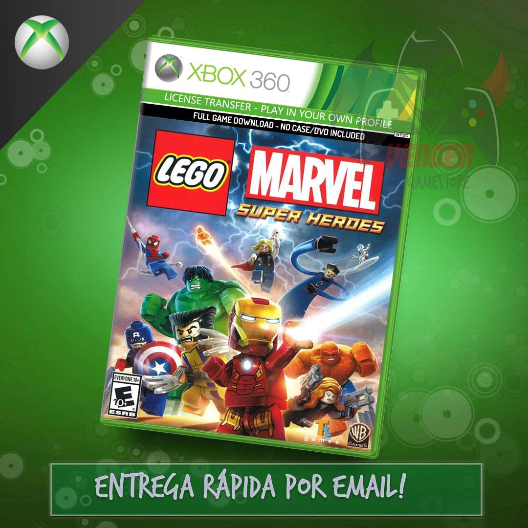 Lego Marvel Super Heroes Game Xbox 360 Licença Digital - ADRIANAGAMES