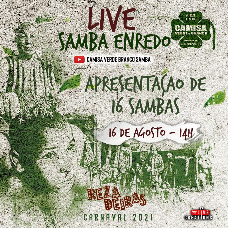 Camisa Verde e Branco organiza live para a escolha do samba de 2021