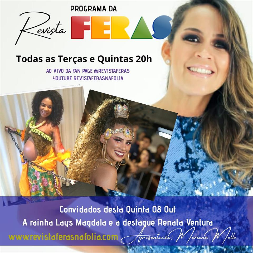 MULHERES EM ASCENSÃO NO CARNAVAL DE SÃO PAULO! LAYS MAGDALA E RENATA  AQUECEM A LIVE DA REVISTA FERAS AO VIVO DESTA QUINTA 08 - Feras do Carnaval  | Bem Vindo!