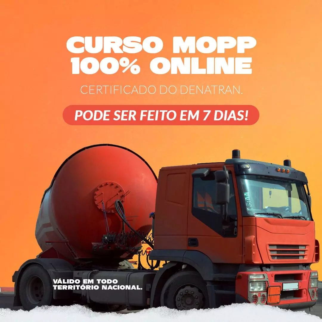 A imagem mostra uma divulgação de curso do MOPP