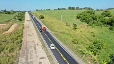 A foto mostra as rodovias BR-101 e BR-235 do estado do Sergipe