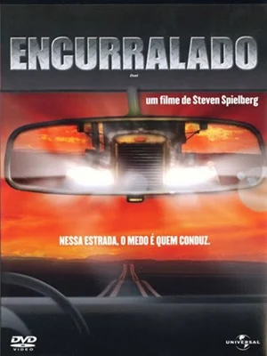 A foto mostra uma capa do filme Encurralado