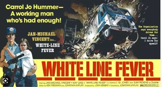 A foto mostra a capa do filme White Line Fever 