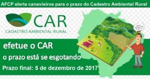 AFCP alerta canavieiros para o prazo final do Cadastro Ambiental Rural