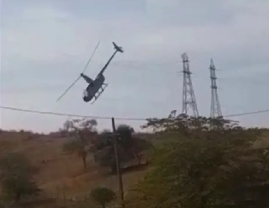 Vídeo: helicóptero cai com deputado federal Hercílio Diniz