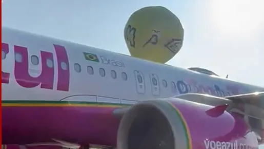 Balão atinge avião em abastecimento e quase provoca tragédia no Rio de Janeiro