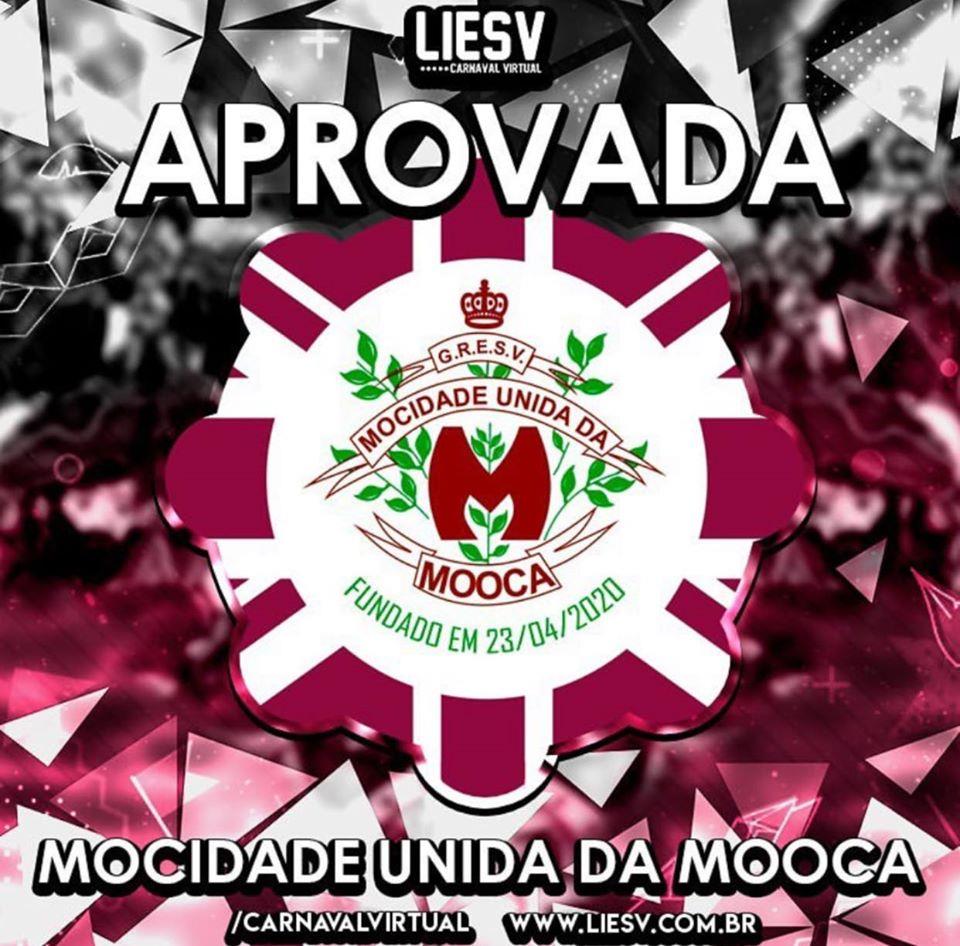 A Mocidade Unida da Mooca será a 1ª escola de samba de São Paulo à participar da disputa do Carnaval Virtual feito pela LIESV