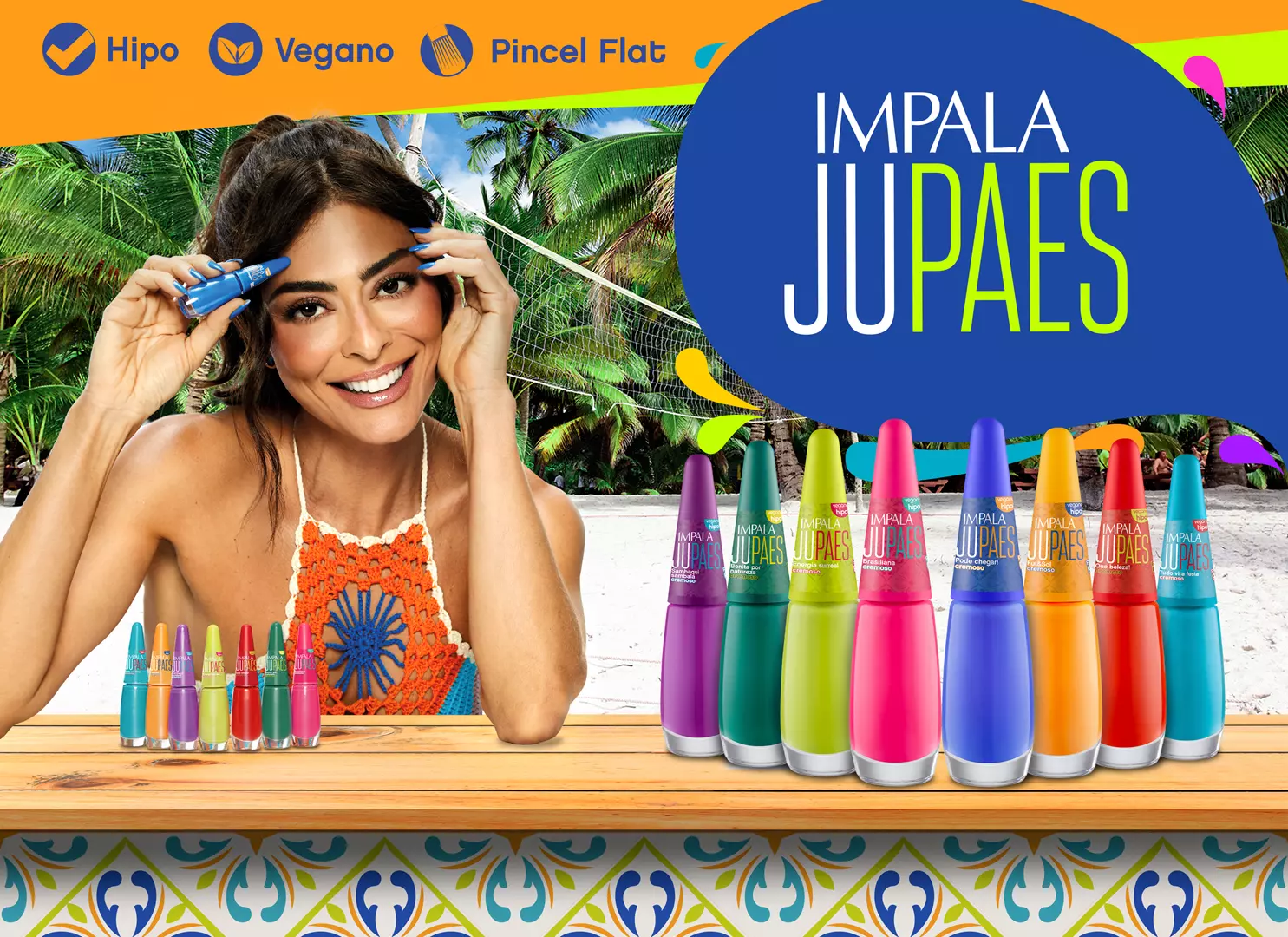 Em mais uma parceria de sucesso, Impala e Juliana Paes lançam  nova coleção de esmaltes com as cores tendências do verão