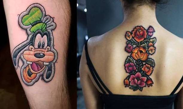 Tatuagens que simulam bordados são nova tendência