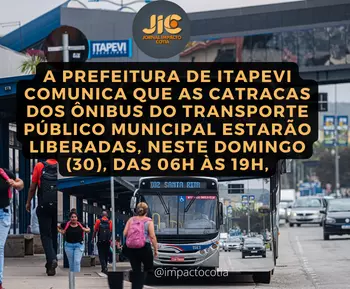 ITAPEVI VAI TER TRANSPORTE PÚBLICO GRATUITO NO DOMINGO DE ELEIÇÃO