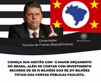 Segundo o Palácio dos Bandeirantes, o Estado terá o maior orçamento do Brasil , além de contar com investimento recorde de R$ 31 bilhões dos R$ 317 bilhões totais das contas públicas paulista.