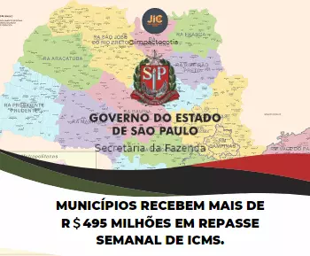 Municípios recebem mais de R$ 495 milhões em repasse semanal de ICMS