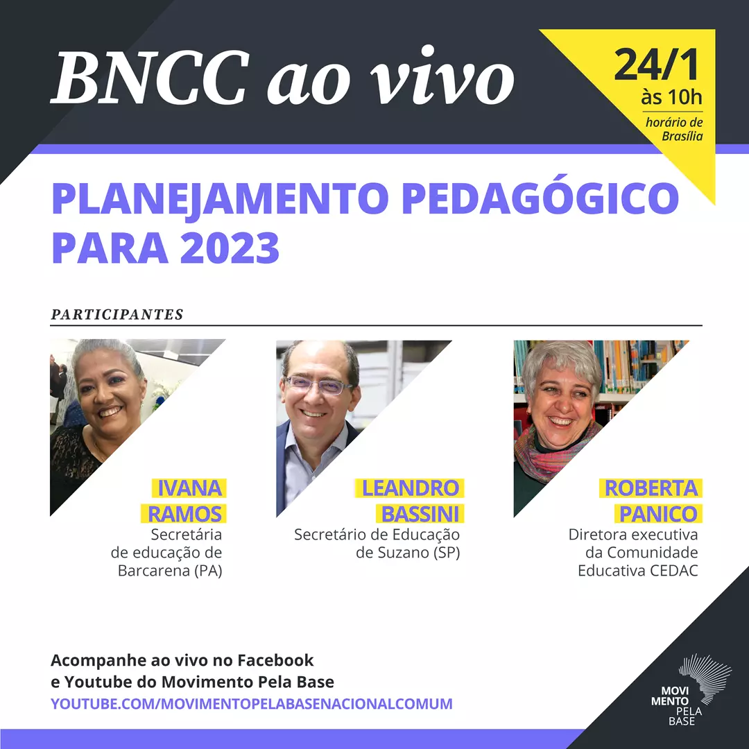 Em debate ao vivo, Movimento Pela Base discute Planejamento Pedagógico para 2023