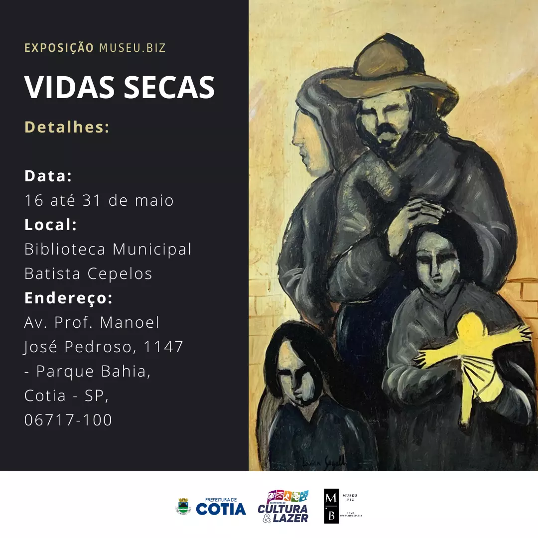 Cotia recebe mostra ‘Vidas Secas’ e terá obra autografada por Graciliano Ramos