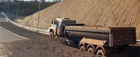 Pista de escape construída no anel rodoviário de  BH, usada pela primeira vez